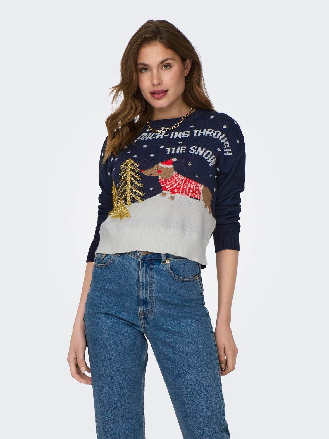 ONLXMAS Strickpullover Night Sky