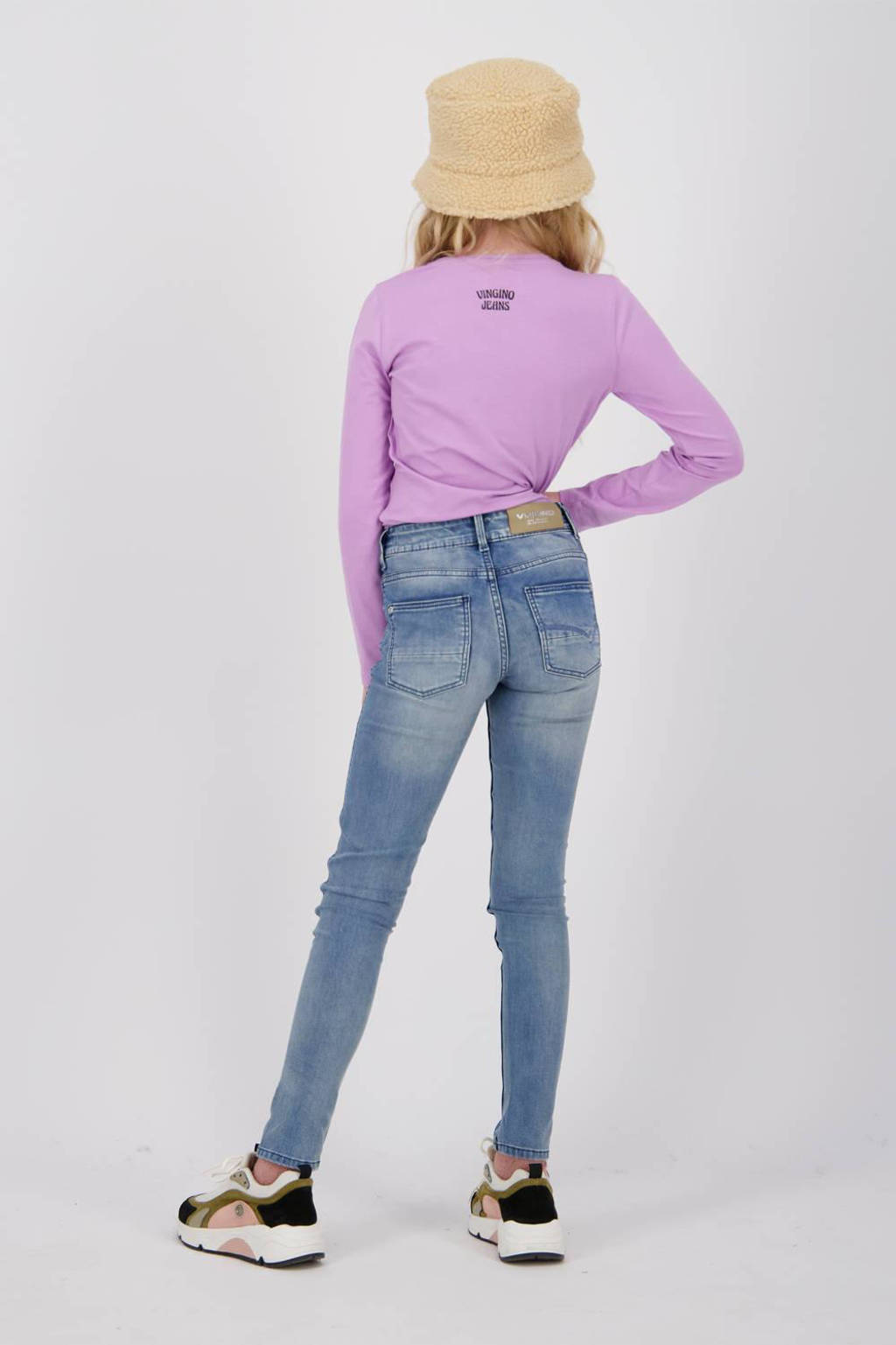 Vingino longsleeve Julie met printopdruk lila