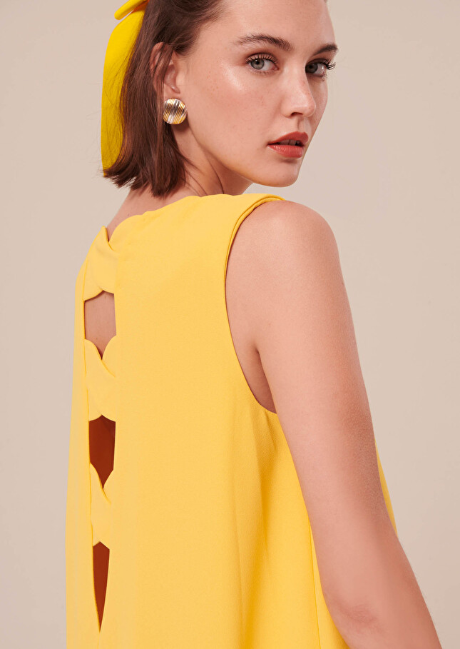 Robe Roxyjaune en crêpe