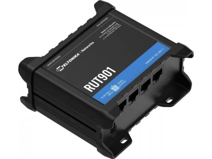 Teltonika RUT901 - Trådløs router 3-port switch - PPP 2,4 GHz - DIN monterbar på skinne