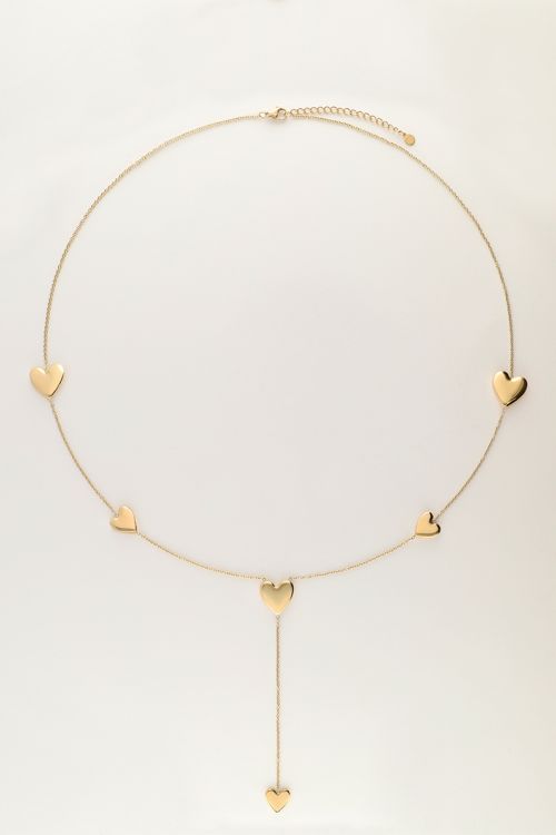 Iconic lange ketting met hartjes