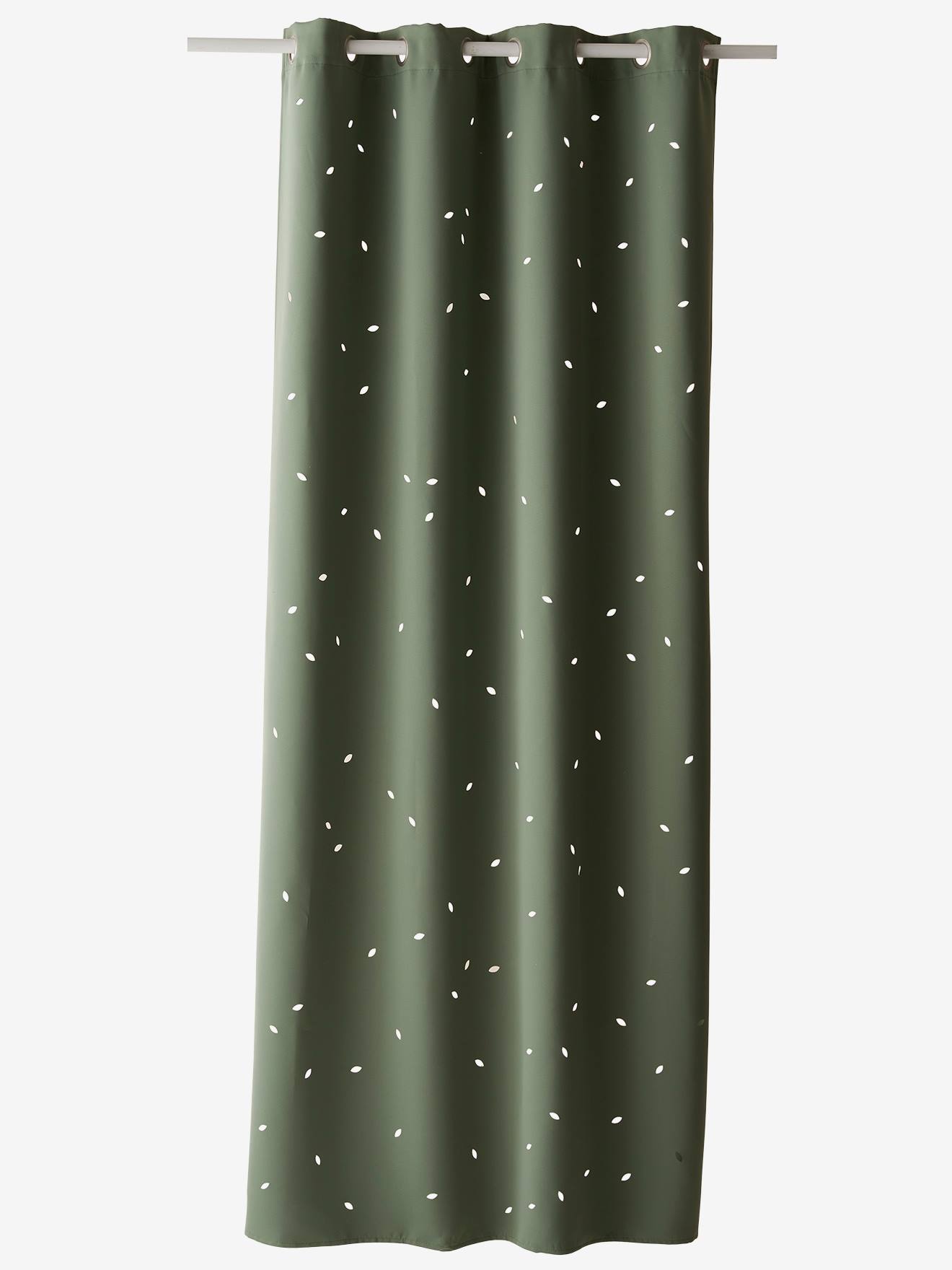 cortina blackout cinza-escura estampada