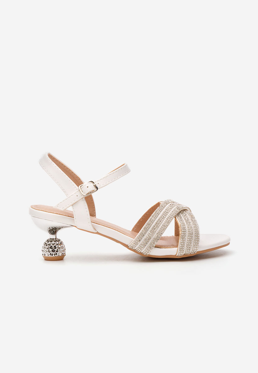 Sandales pour filles blanches Diamonds