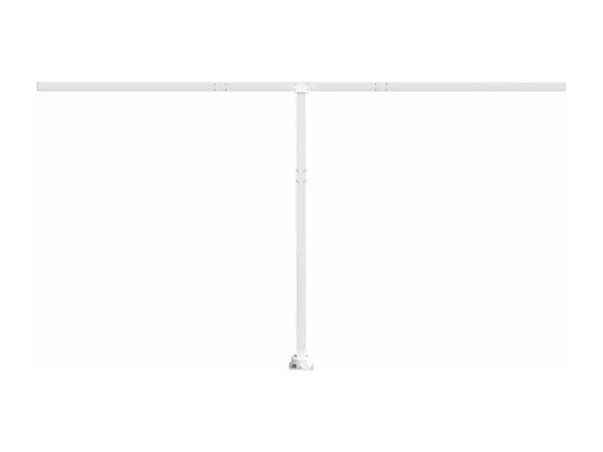 Jeu de poteaux d'auvent blanc 450x245 cm fer