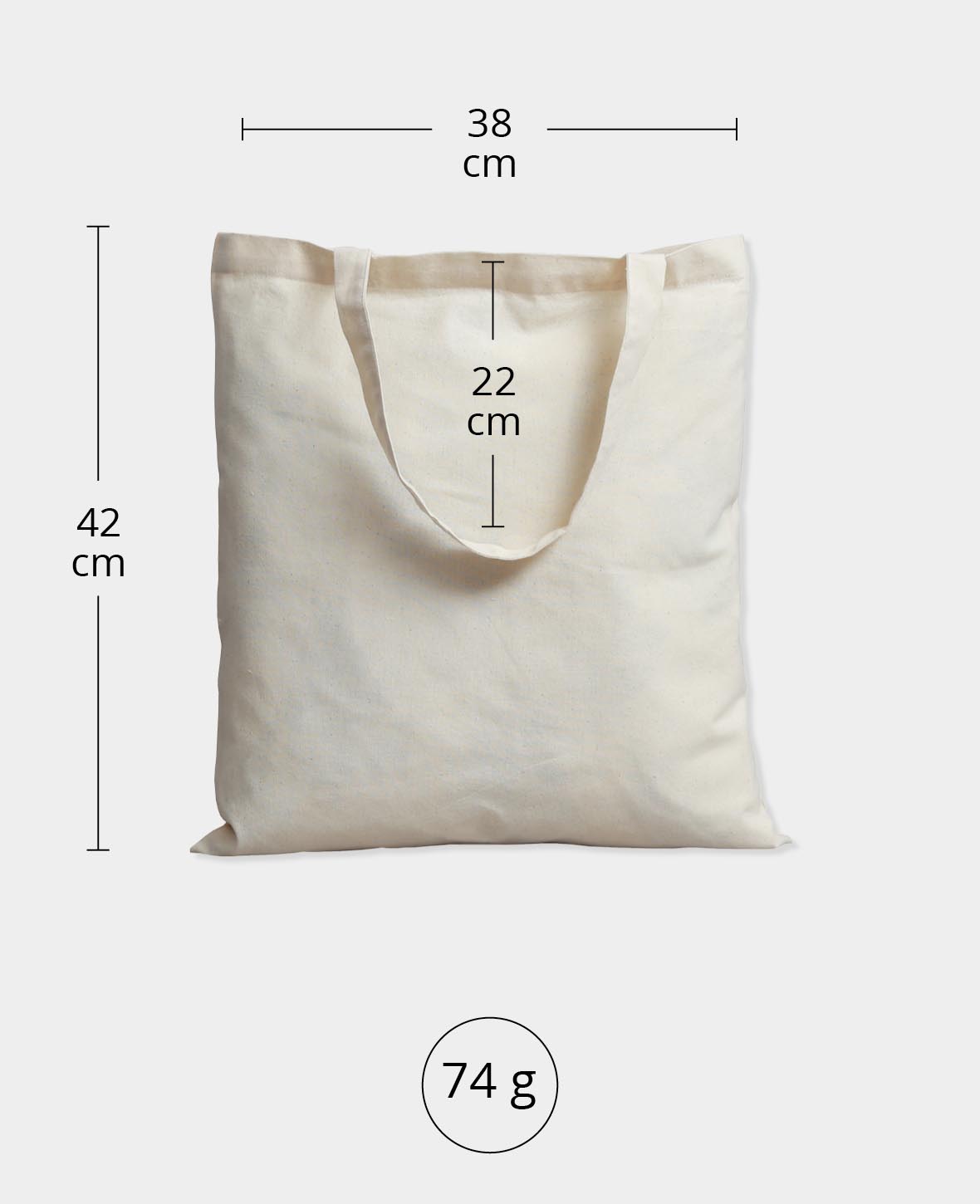 (8er Set) Baumwolle Tasche DIY Tote Bag - Beige
