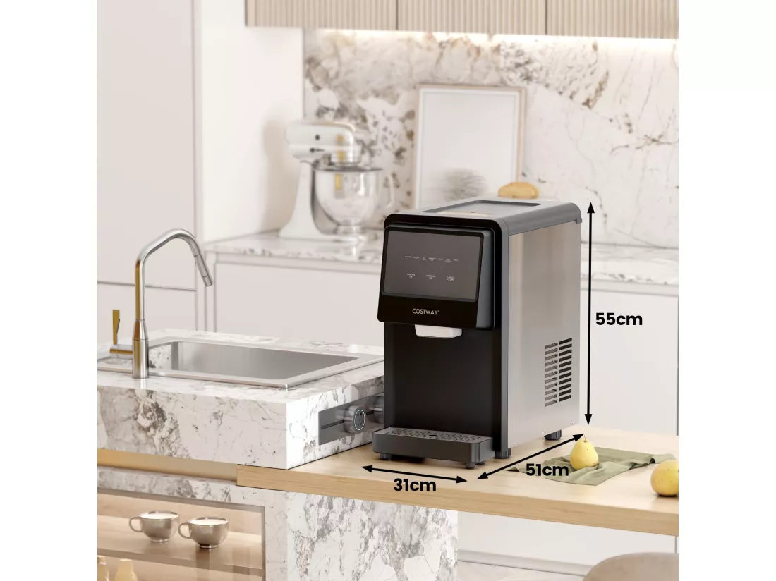 Machine à glaçons avec filtre à eau, 27kg/jour stockage 4 kg, pour maison/bureau/bar