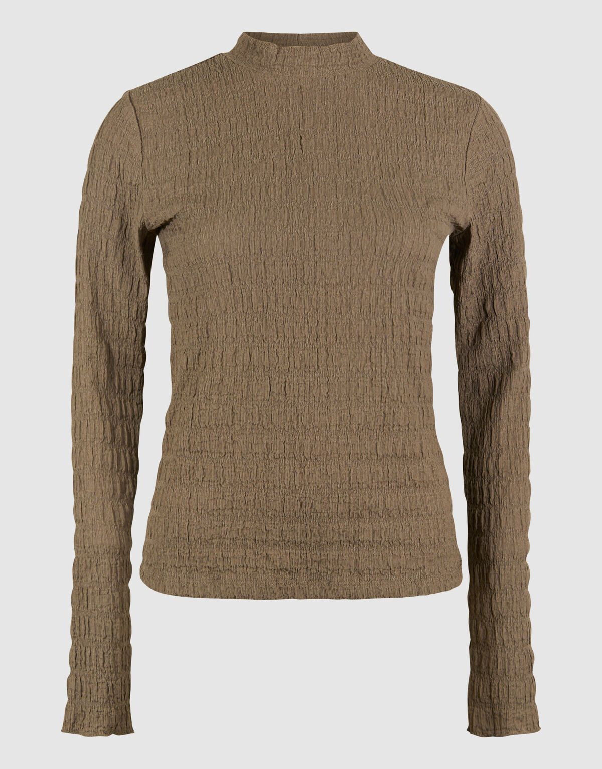 Structuur Longsleeve Top Khaki