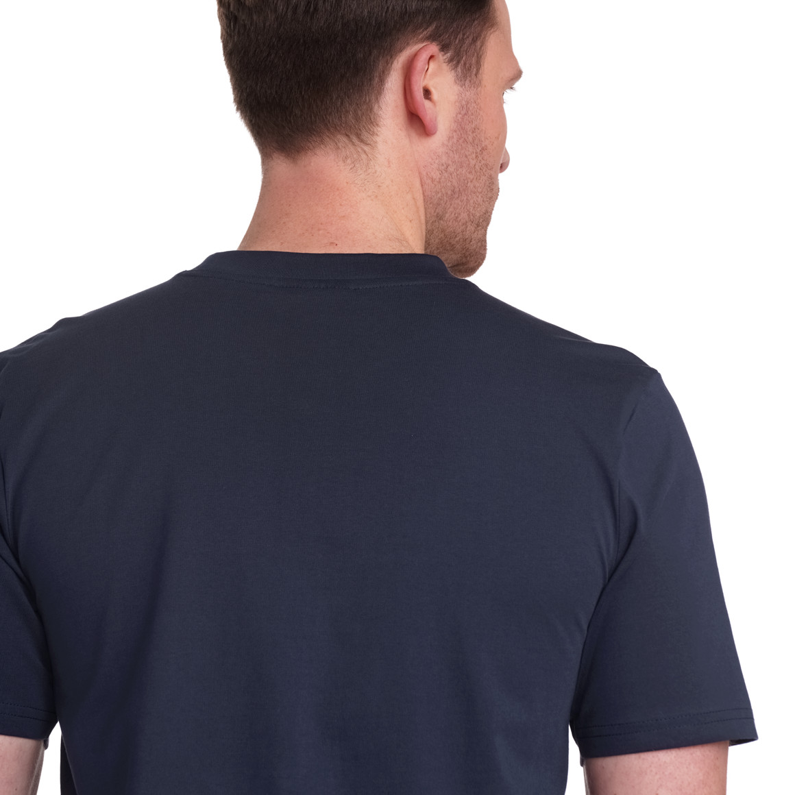 VanVaan Herren T-Shirt mit Farbteiler dunkelblau / weiss / rot
