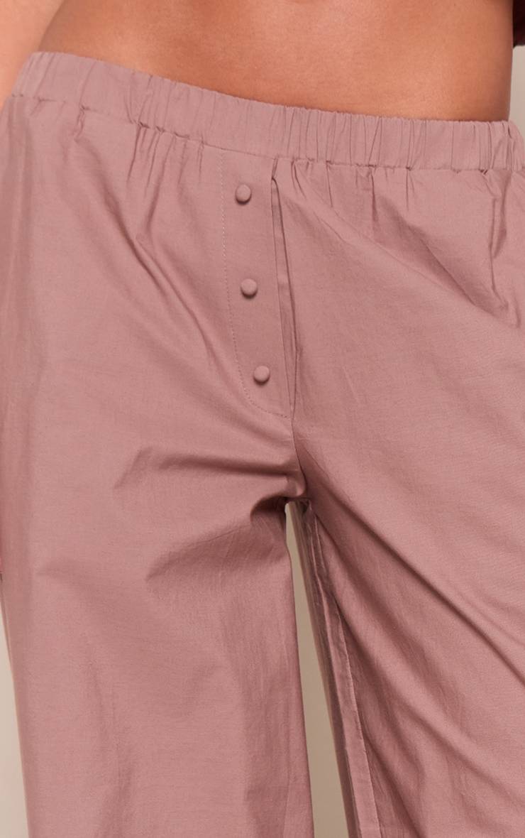 Marron Ensemble Coordonné Pantalon À Détails Brodés