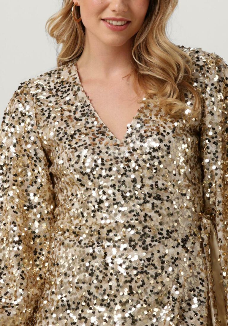 NOTRE-V gouden notre-v mini jurk nv-bing party dress