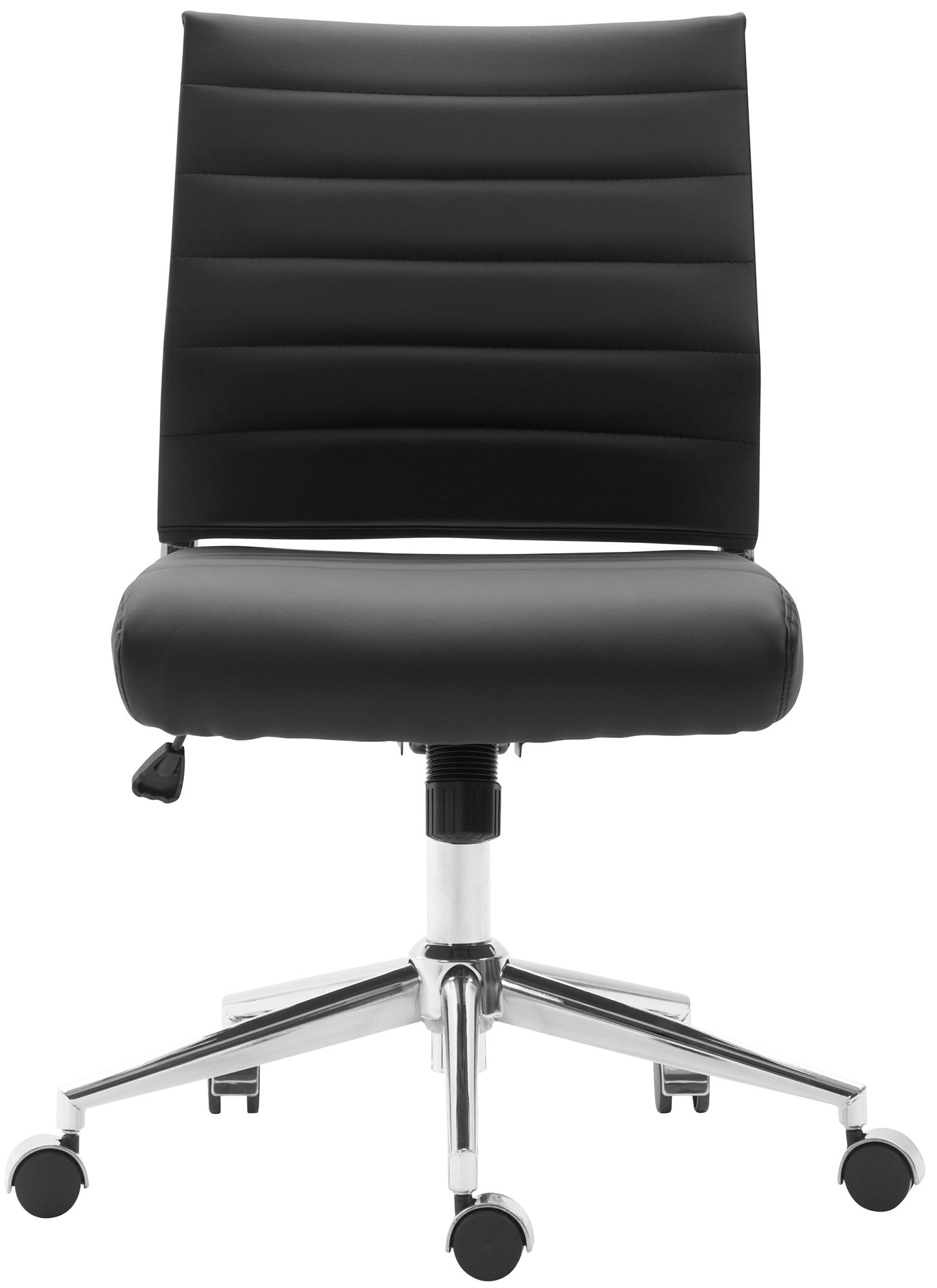 CLP Arbeitshocker Vinton Kunstleder I Höhenverstellbar und ergonomisch I Bürostuhl mit Lehne, Rollen und 360 Grad Drehfunktion