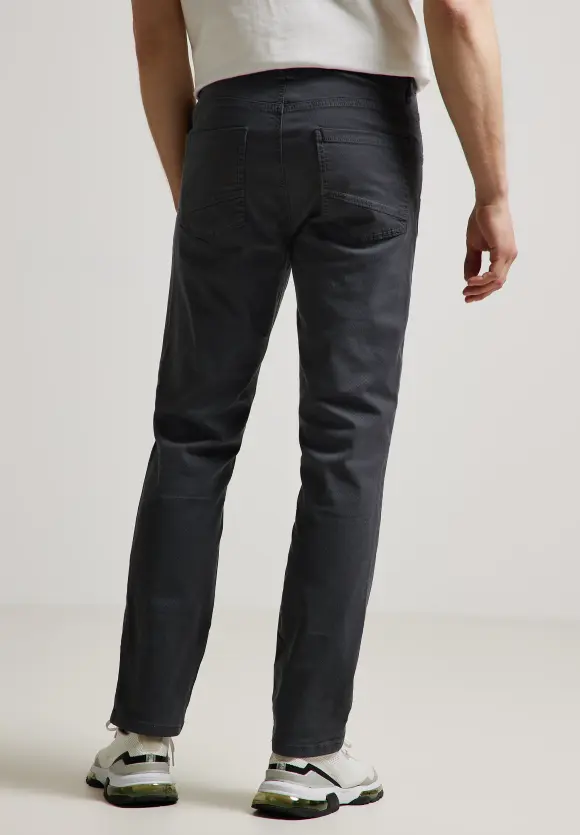 Slim Fit Hose mit Struktur - phantom grey