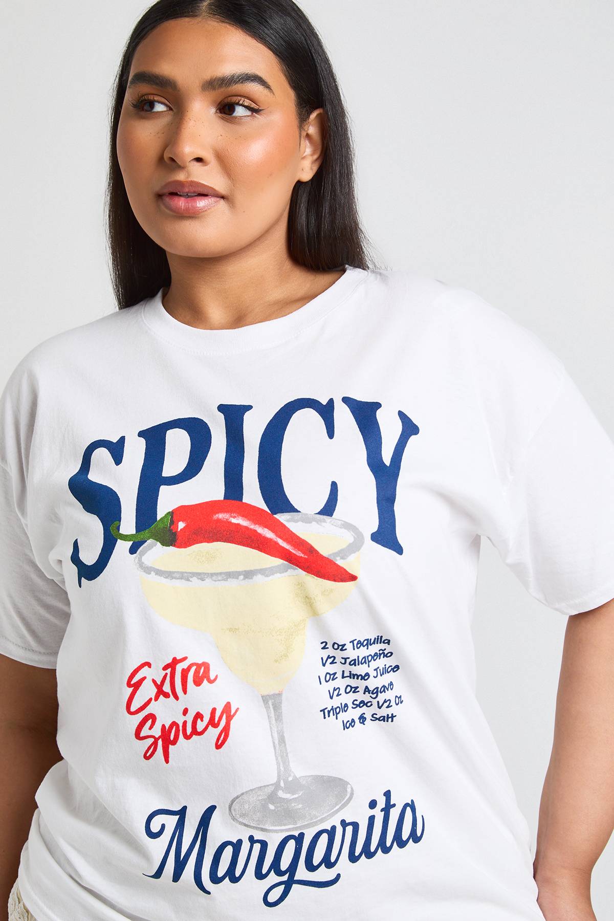 boohoo T-shirt Imprimé Marg Épicée Grande Taille