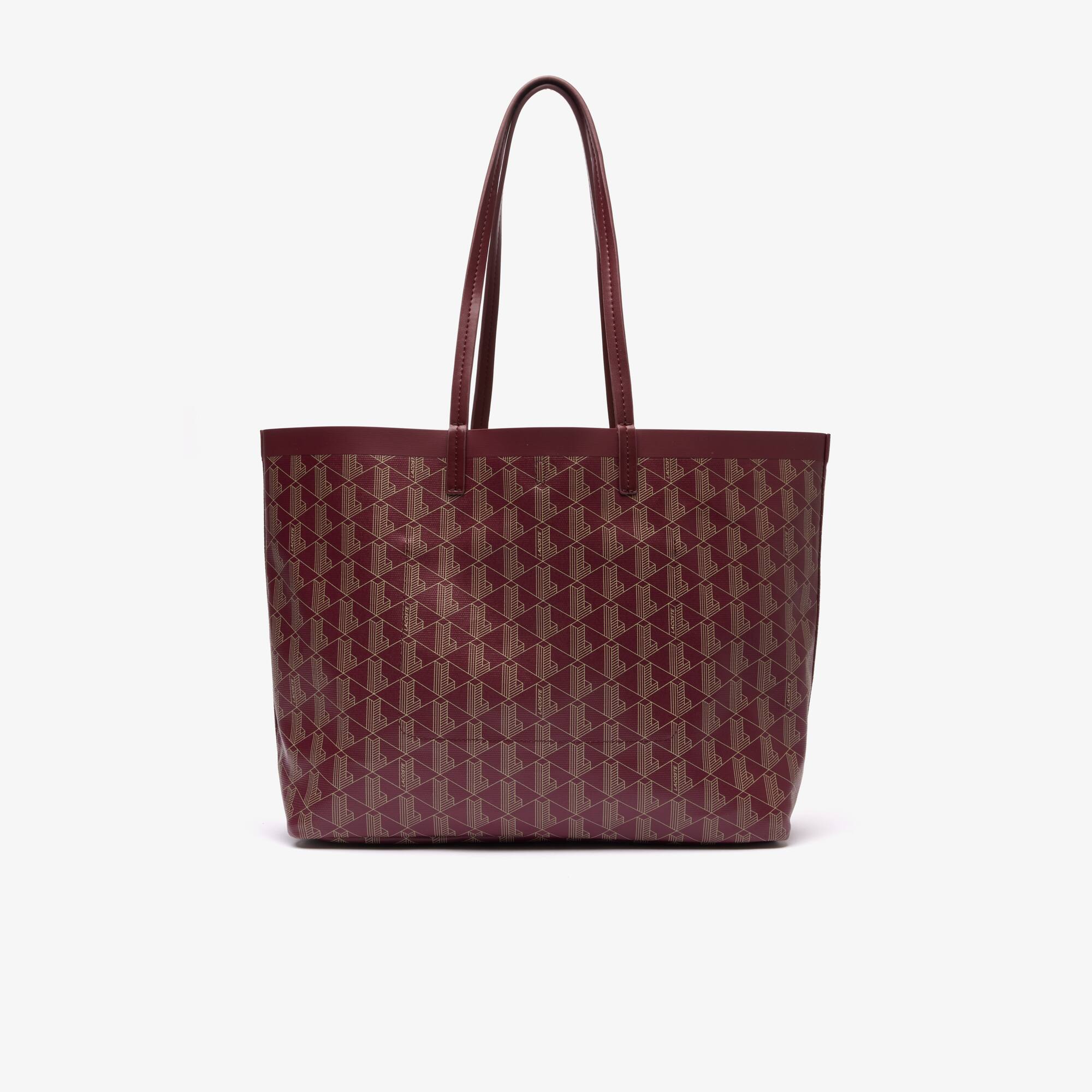 Sac cabas Zely moyen monogramme en toile enduite Sacs à main & Cabas - Rouge - Lacoste - Femme