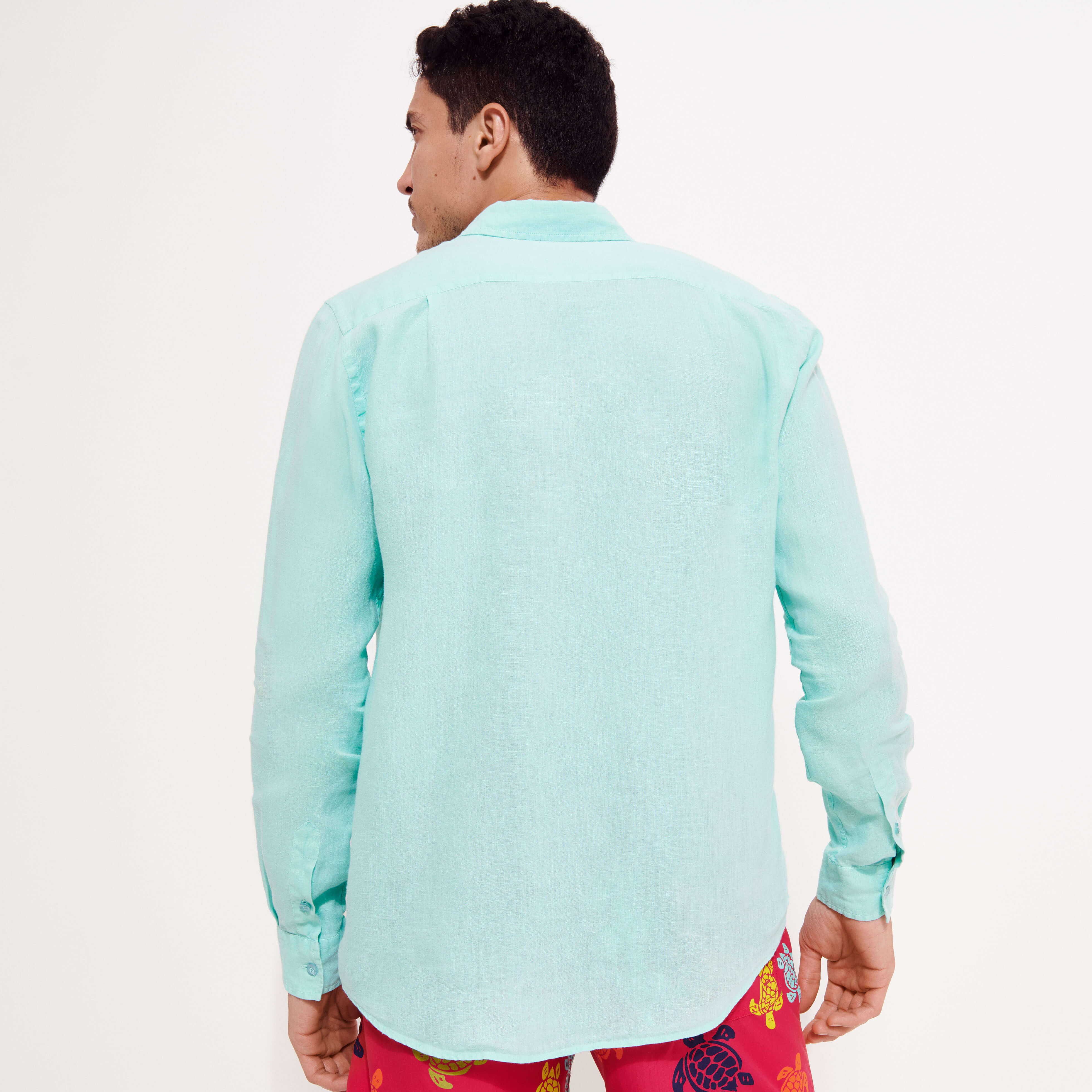 Chemise en lin homme unie