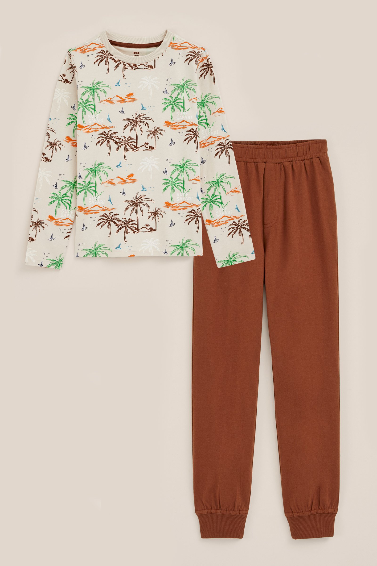 Jongens pyjama met dessin WE Fashion Beige