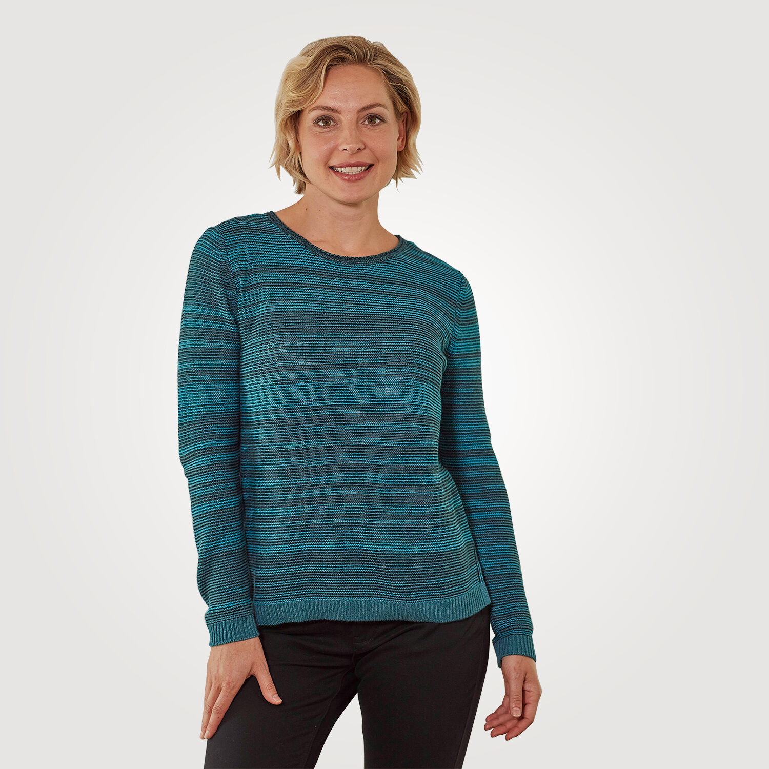 Damen Strickpullover mit Farbverlauf