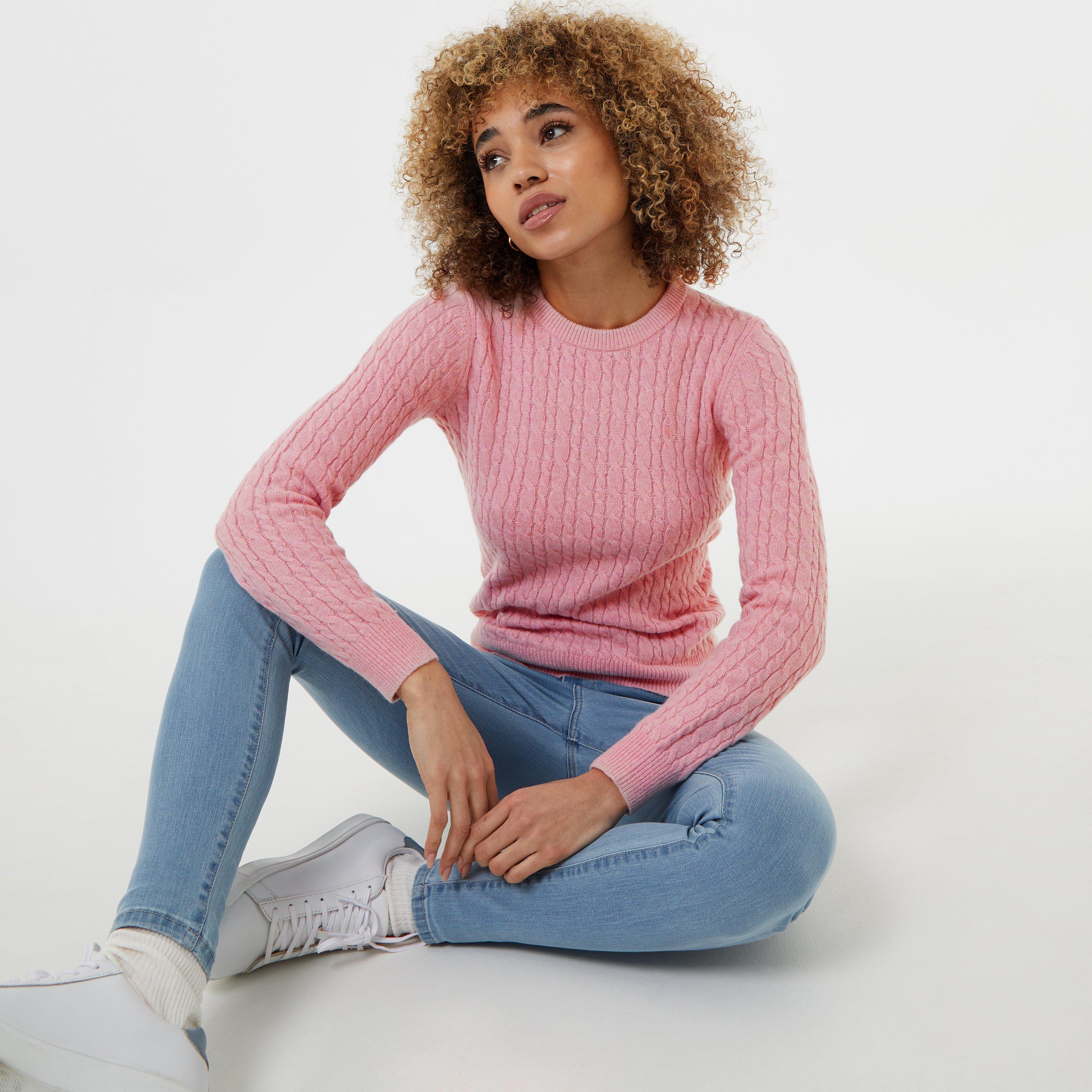 Jack Wills Tinsbury Merino Wool Blend Cable Knitted Jumper