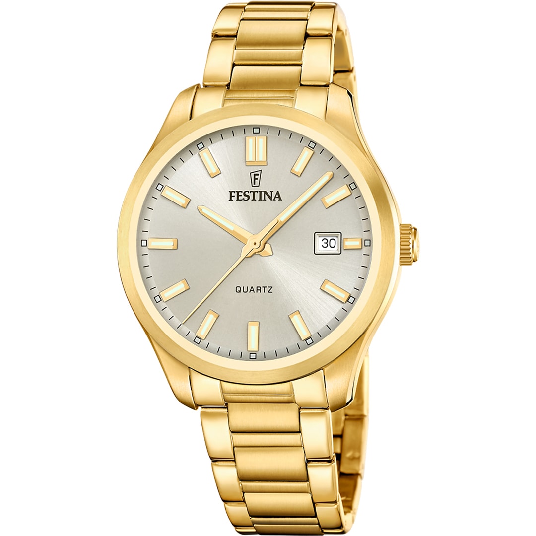 Festina Klassik Date Goldig 42mm
