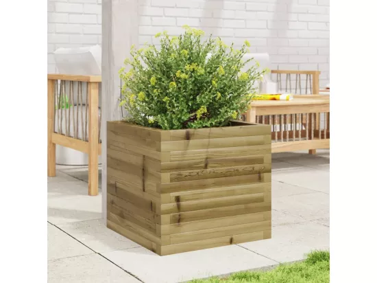 Jardinière bac lit surélevé bois marron 50 x 50 x 45.5 cm 02_0037635