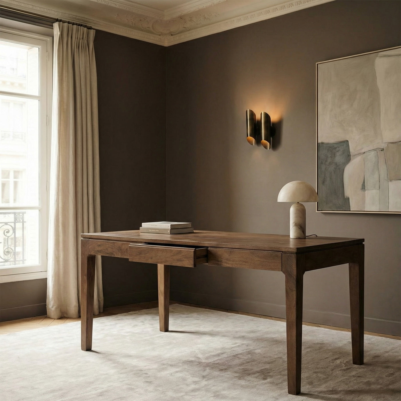 DÃJA Living - Bureau Donkerbruin - Incl. Opbergruimte - 150cm - Maro