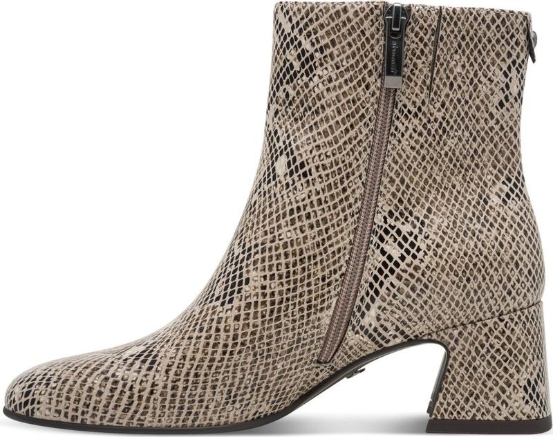 TAMARIS - Core - Dames Laarzen - Beige - Blokhak - 13,5 cm Schachthoogte