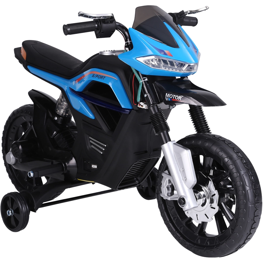 HOMCOM Elektro-Motorrad für Kinder blau