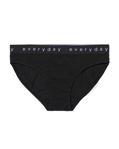 slip coton femme   noir