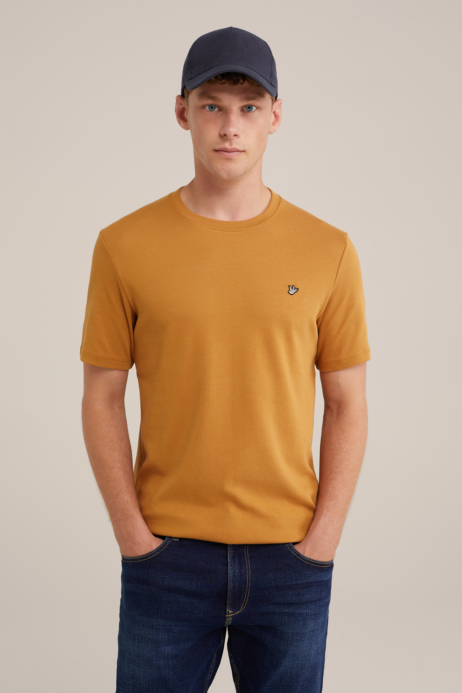 T-shirt Fundamentals Okergeel