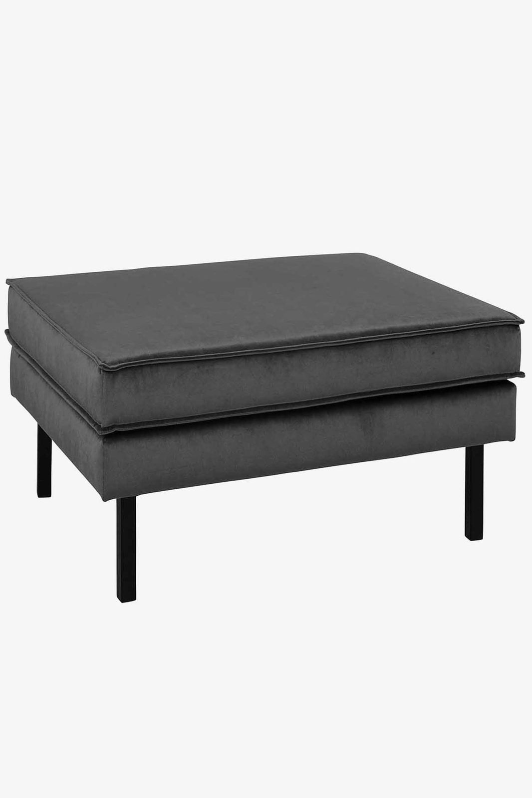 Amsterdam velvet hocker antraciet