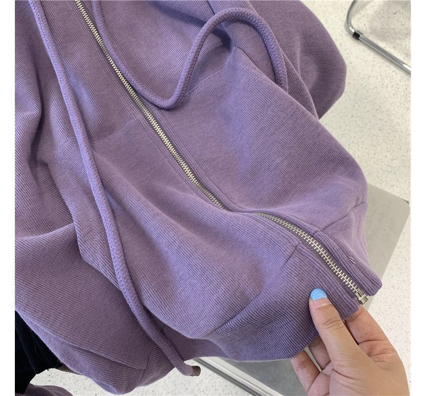 Hevnir - Effen losse hoodie met rits