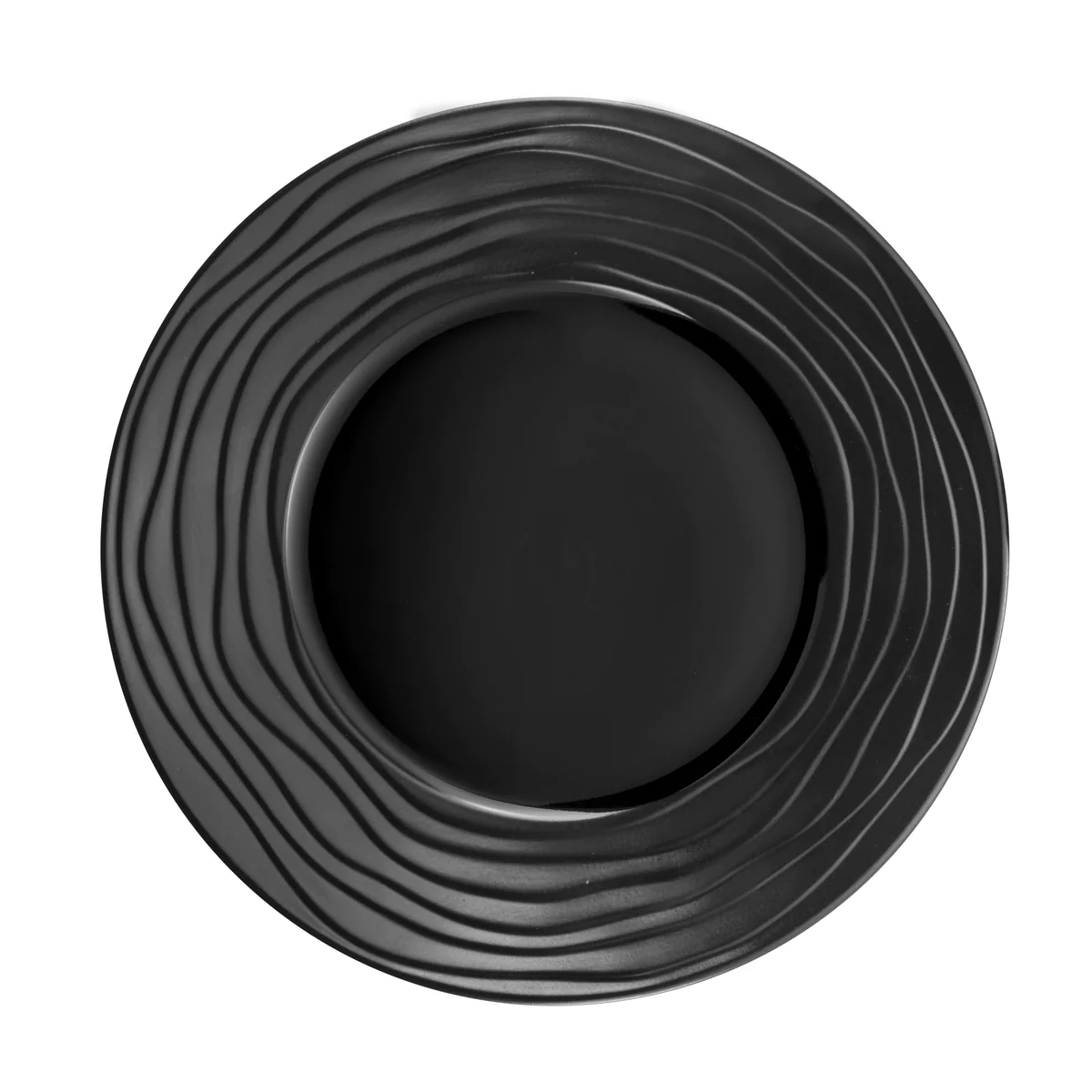 Escale Noir - Assiette dessert 21.5 cm (lot de 6) Médard de Noblat