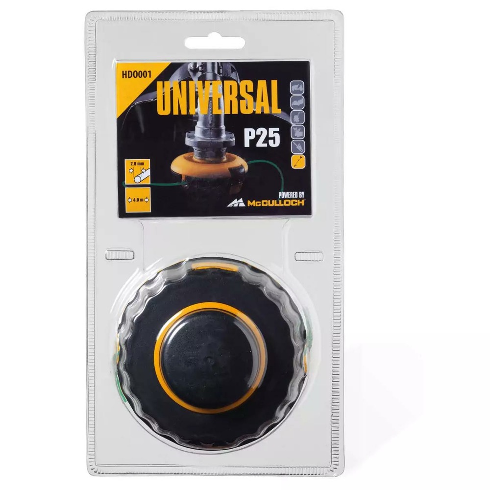 Tête de coupe double fil universal p25 , fil de 2,0 mm x 4m