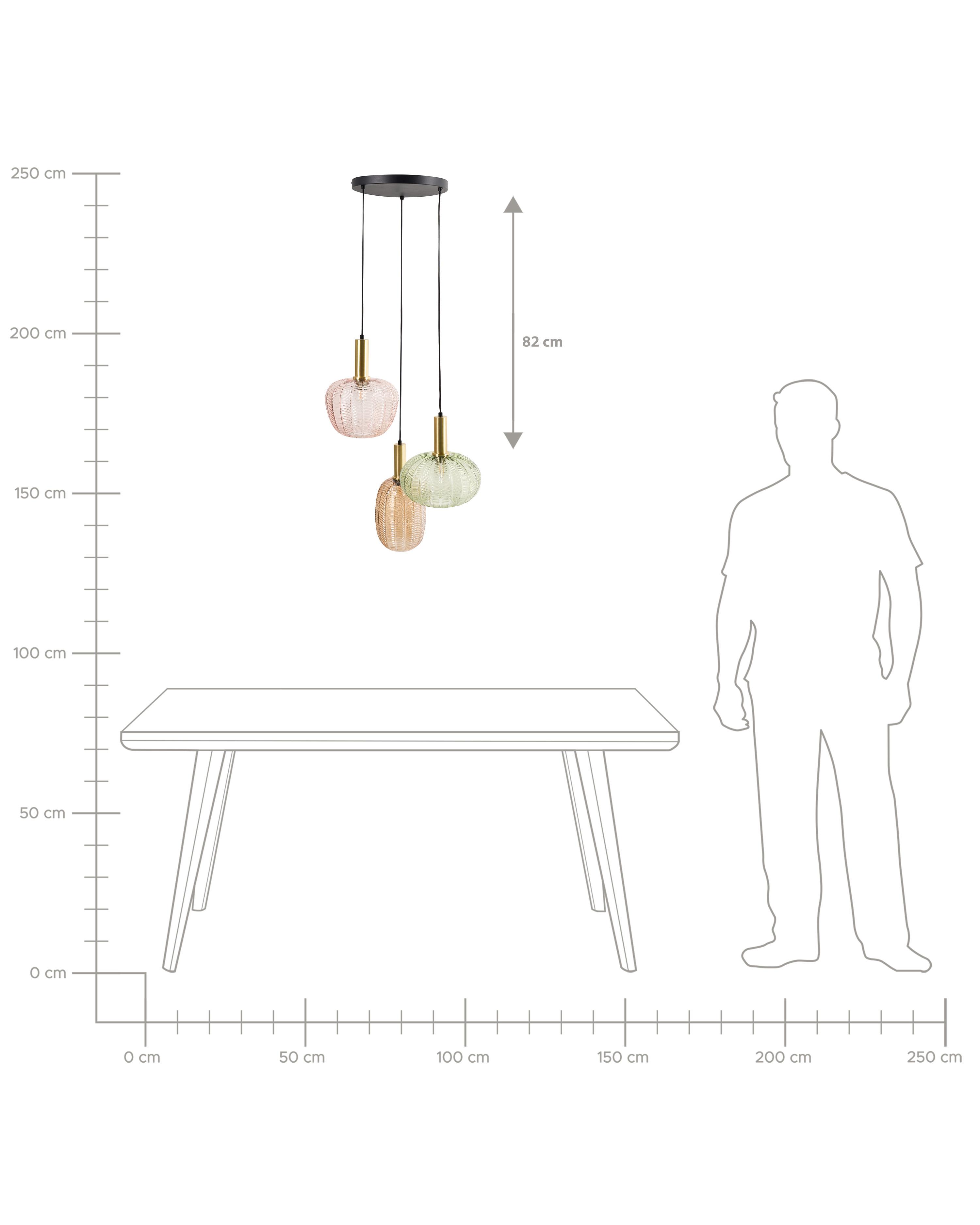 Hanglamp NJORO Glas Meerkleurig