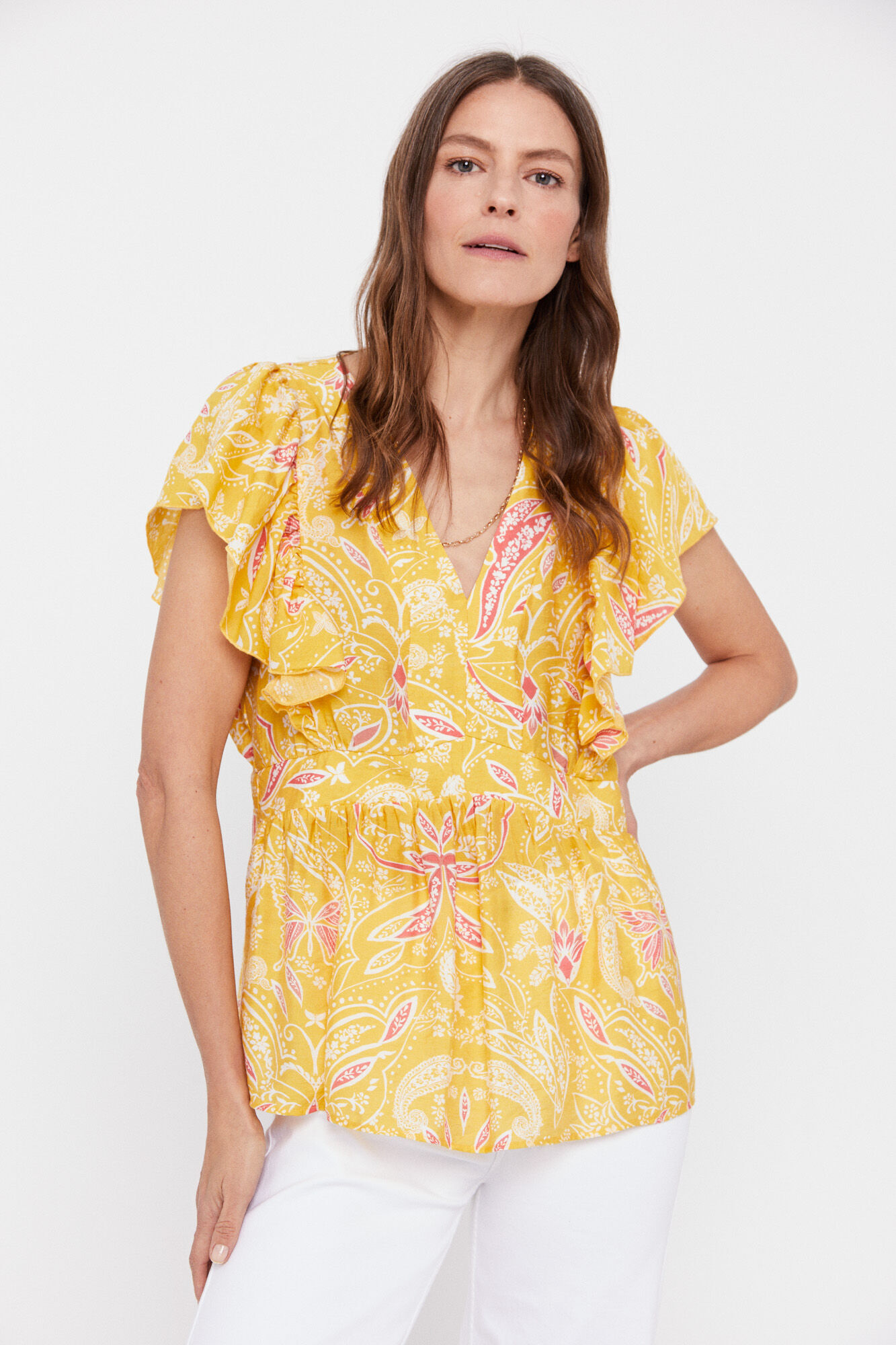 Blusa estampada - Multicolorida