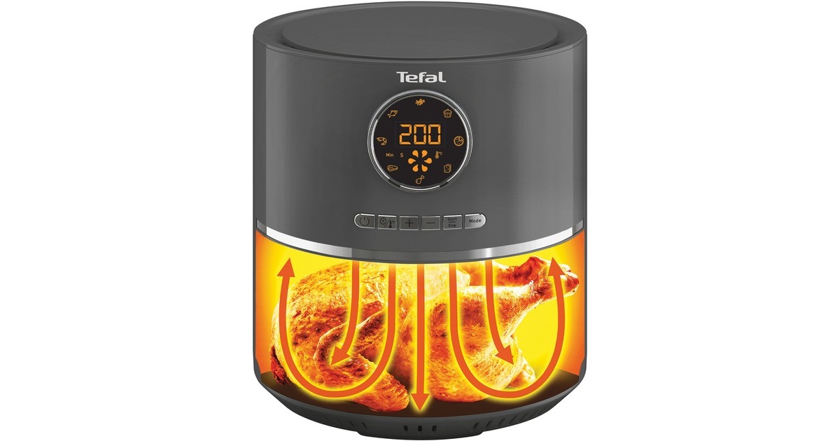 TefalUltra Fry EY111B heteluchtfriteuse  (Antraciet/grijs, 4,2 liter | 1,2 kg )