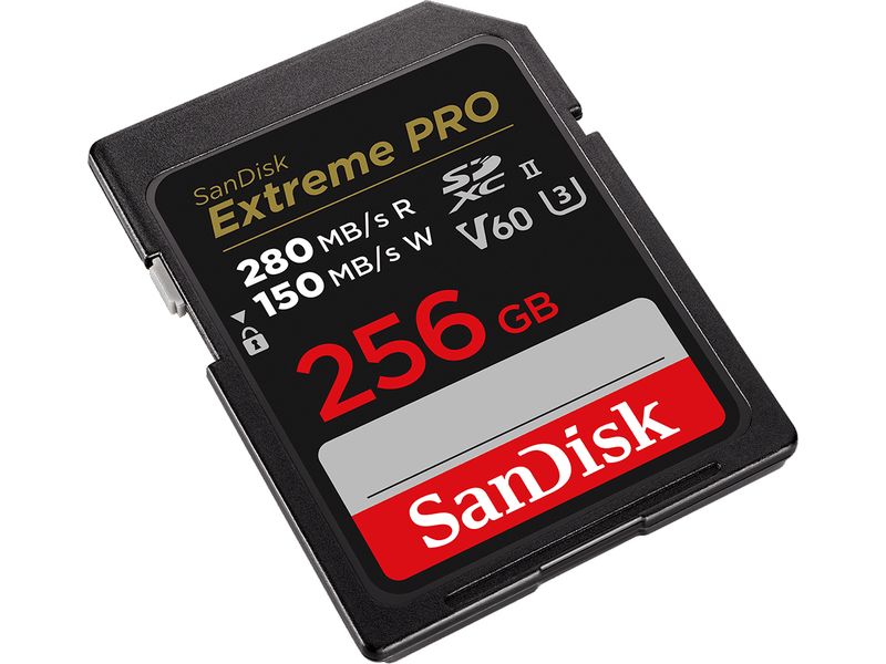 SanDisk SDXC-Karte Extreme PRO UHS-II 256 GB Superschnelle 8K-fähige SD-UHS-II-Speicherkarten