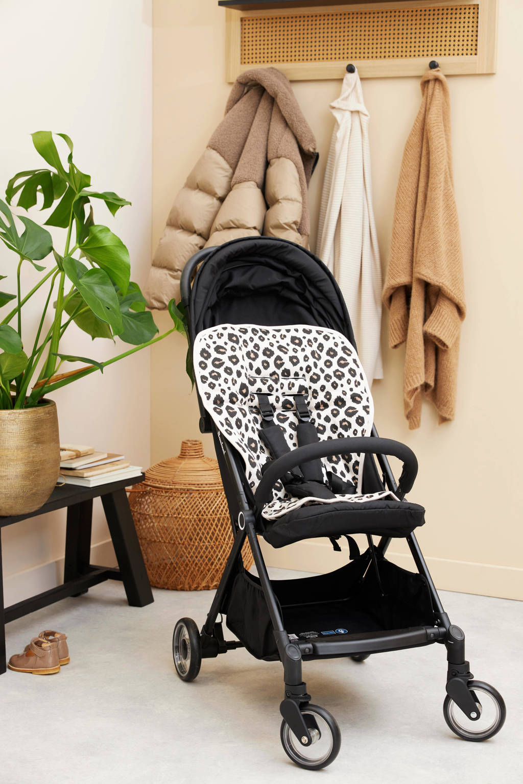 buggy inlegger Leopard Sand Melange