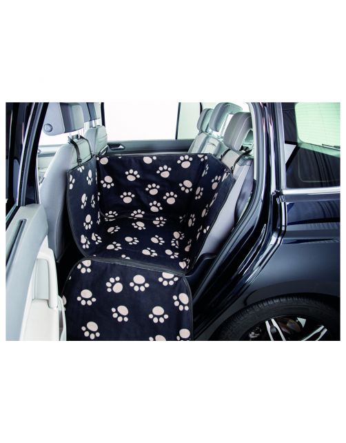 Trixie Autobeschermdeken Smal Met Hoge Zijdelen - Hondenautoaccessoire - 50x145 cm Zwart Beige