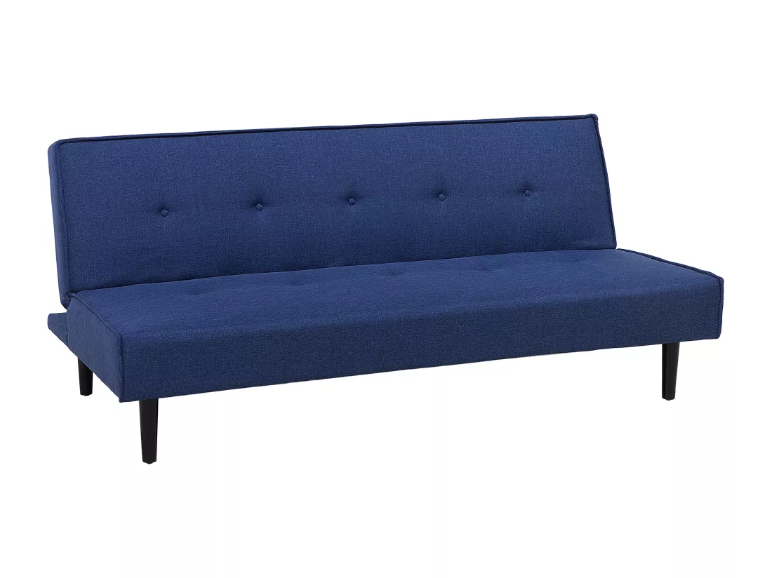 Canapé convertible 3 places en tissu bleu marine VISBY