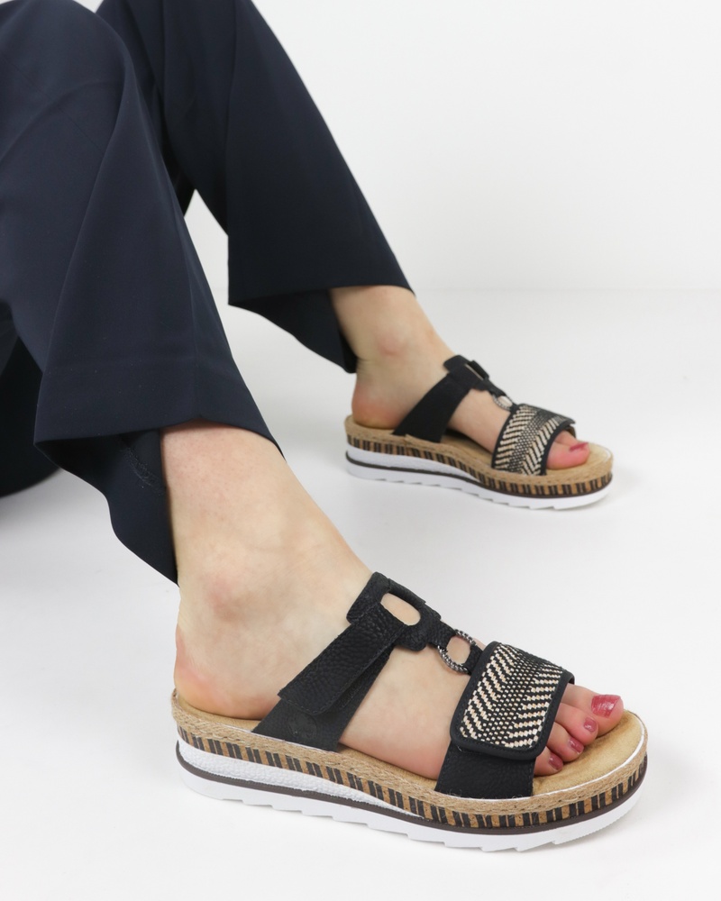 Rieker Sandalen  - zwart