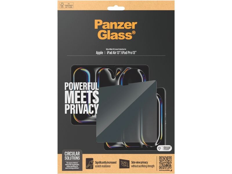 Panzerglass Tablet-Schutzfolie UWF 60% Recycled Privacy 13 Privacy Filter für Apple iPad Air & iPad Pro 13