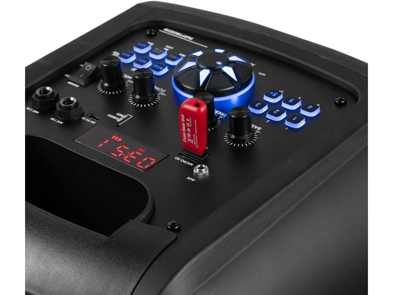 Fenton Track510 Schwarz Party-Lautsprecher mit USB/microSD-Mediaplayer