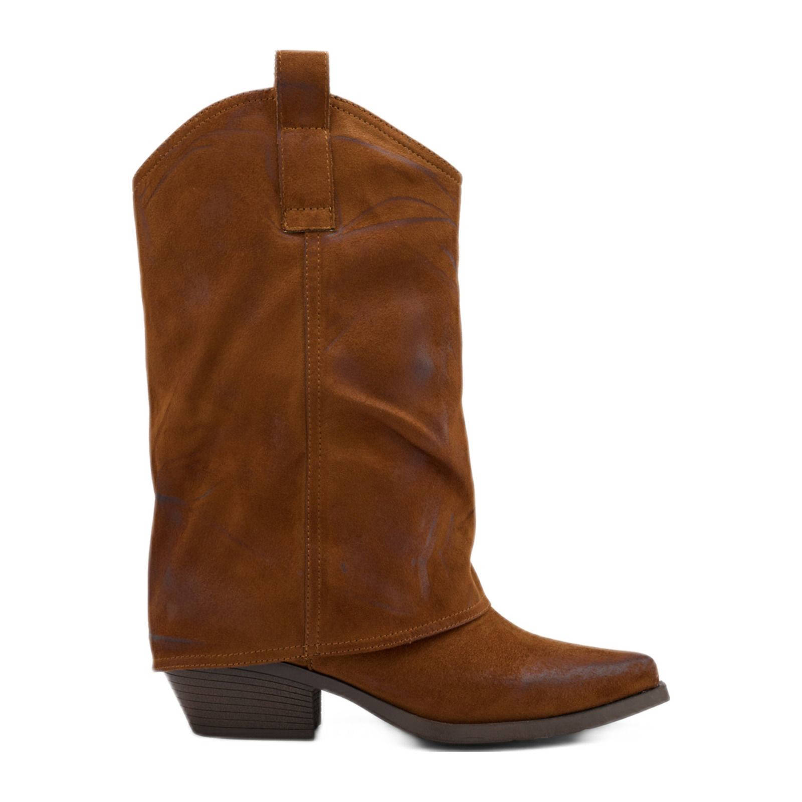 Oxmox cowboylaarzen met flap cognac