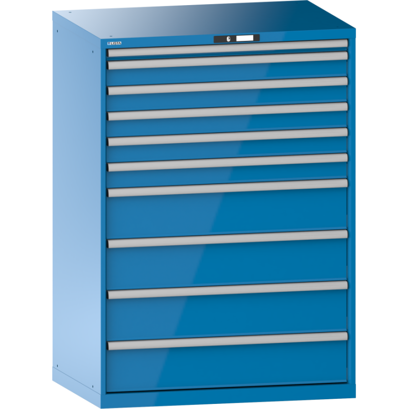 Armoire à tiroirs Lista 54 x 36E  H 145 x L 102,3 x P 72,5 cm 10 tiroirs Key Lock