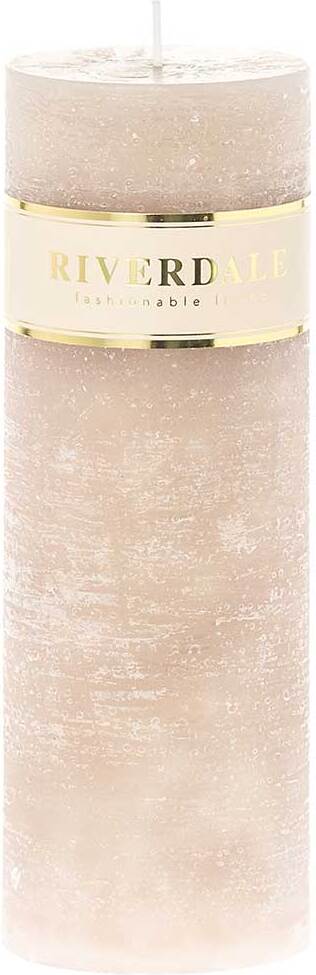 Riverdale stompkaars Pillar beige 90 uur D 7 H 20 cm