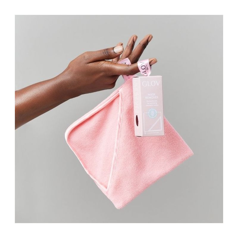 Gant lavable pour retirer les masques visage rose Glov