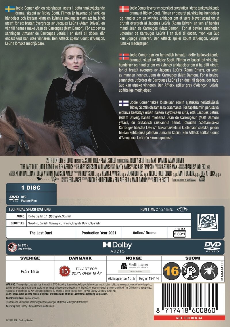 The Last Duel - 2021 - DVD