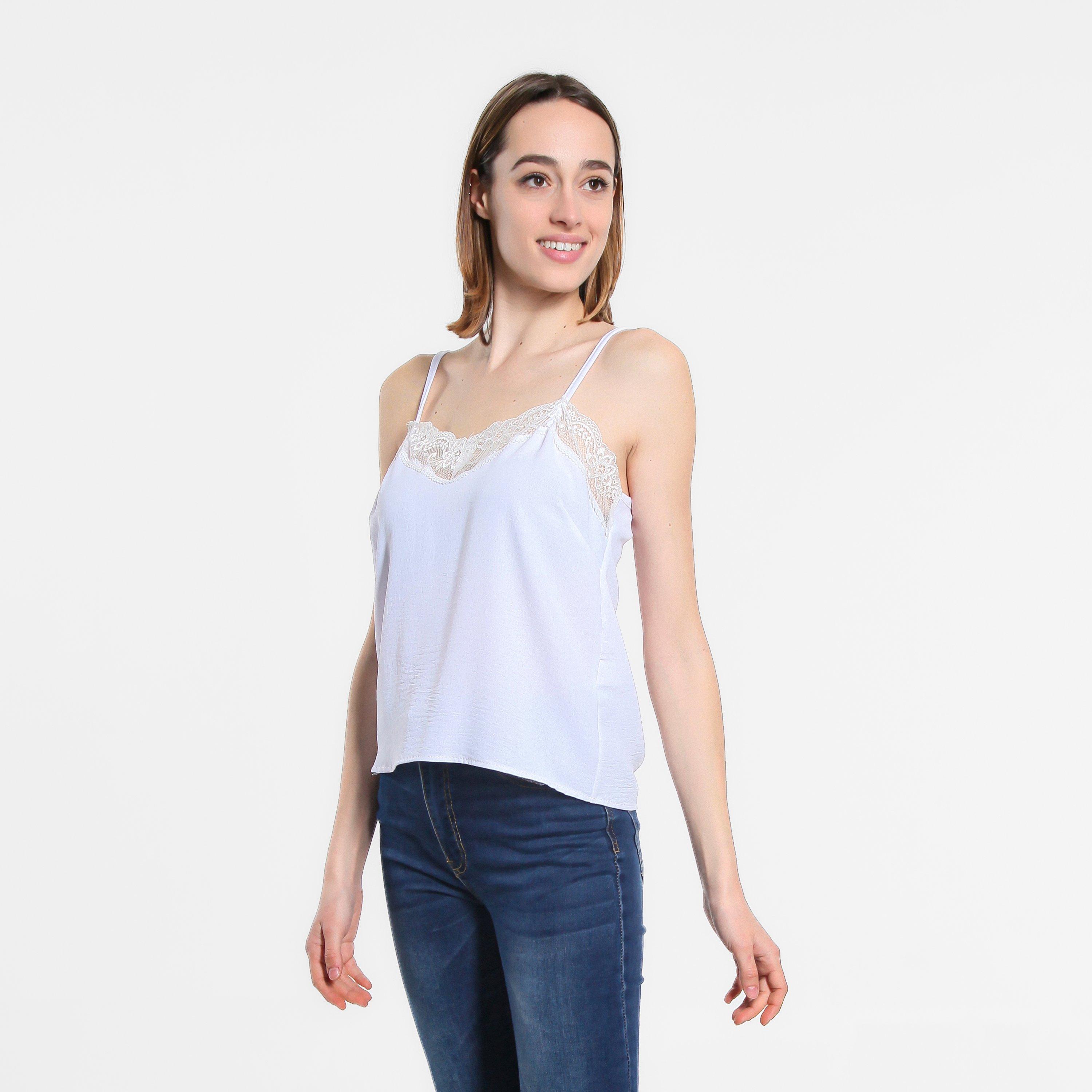Be You BY Lace Trim Cami Top Womens