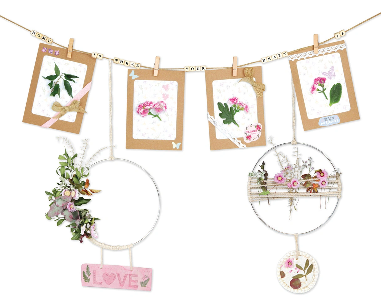 Bastelset ECO UPCYCLING - FLORAL ART in bunt